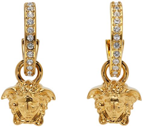 versace ohrringe medusa|crystal medusa hoop earrings.